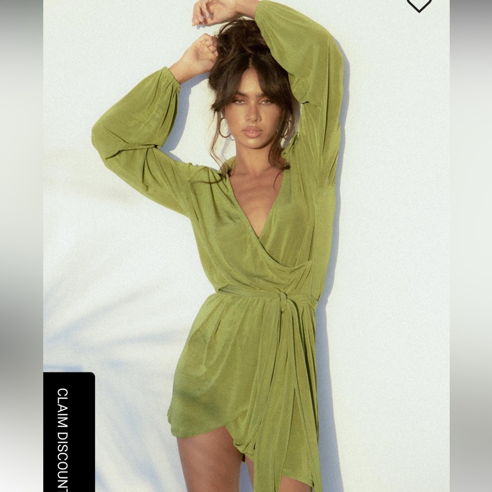 PARTY TIME MINI DRESS GREEN LOW IMPACT